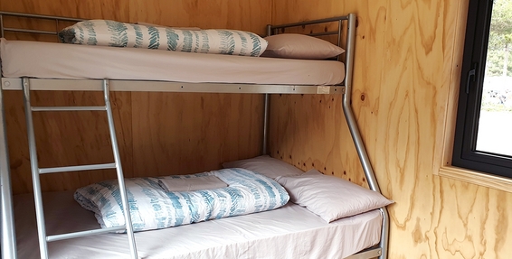 tourist cabins can sleep up to 5 people